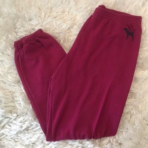 VS Pink Magenta Scrunch Sweatpants💓